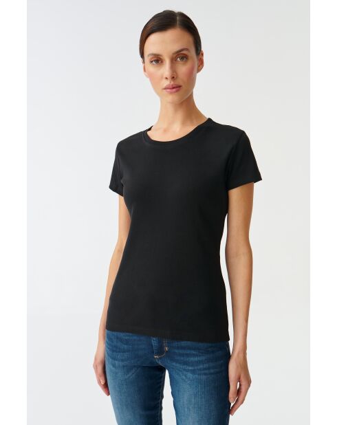T-shirt van zwart katoen Kiri