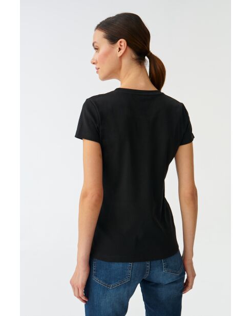 T-shirt van zwart katoen Kiri