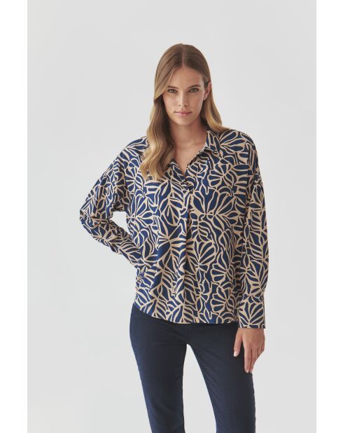 Middernachtblauwe blouse van Berko