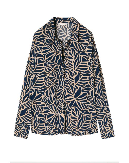 Middernachtblauwe blouse van Berko