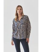 Middernachtblauwe blouse van Berko