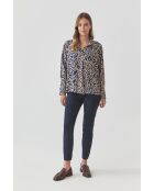 Middernachtblauwe blouse van Berko