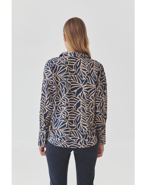 Middernachtblauwe blouse van Berko
