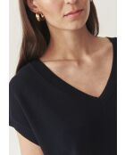 Marineblaue Strickbluse Ezalja