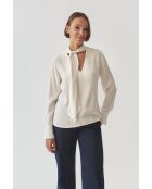 Cremefarbene Bluse Crava