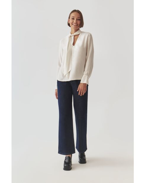 Cremefarbene Bluse Crava