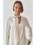 Cremefarbene Bluse Crava
