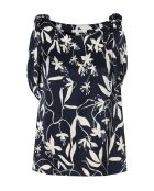 Marineblaue Bluse Raia