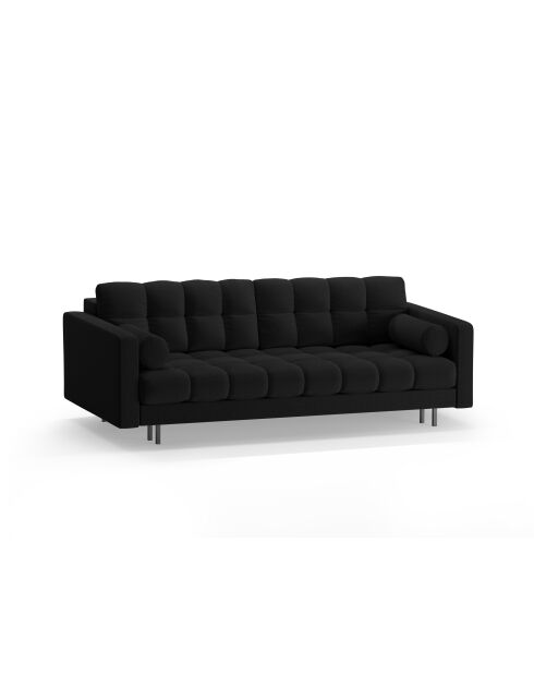 Bali 3-zits zwarte slaapbank met opbergbox - 222x84x105 cm