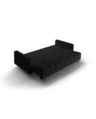 Bali 3-Sitzer-Schlafsofa mit Stauraum, 222 x 84 x 105 cm, schwarz