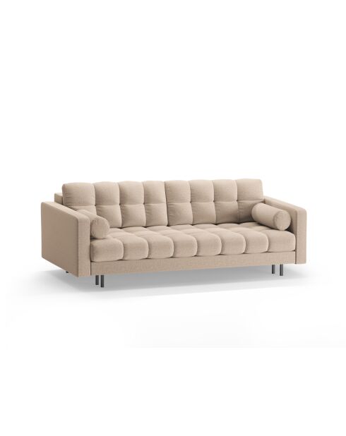 Bali 3-Sitzer-Ausziehsofa in Beige mit Stauraum — 222 x 84 x 105 cm