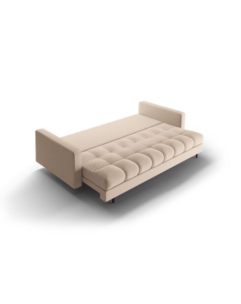 Bali 3-Sitzer-Ausziehsofa in Beige mit Stauraum — 222 x 84 x 105 cm