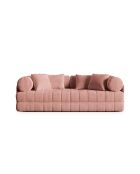 Kemi 3-Sitzer-Schlafsofa aus rosafarbenem Samt, 206 x 95 x 70 cm