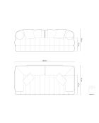 Kemi 3-Sitzer-Wandelsofa, Graphit, 206 x 95 x 70 cm