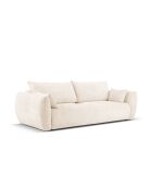 Divano trasformabile Matera 3 posti beige chiaro con contenitore - 240x108x86 cm