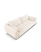 Divano trasformabile Matera 3 posti beige chiaro con contenitore - 240x108x86 cm