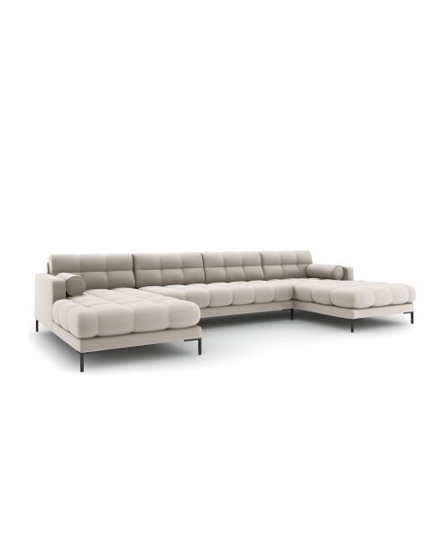 Bali 7-zits beige panoramabank - 383x185x75 cm