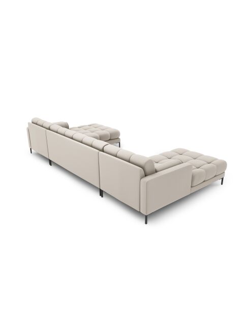 Bali 7-zits beige panoramabank - 383x185x75 cm