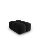 Verona 1-zits fluwelen voetenbank zwart - 60x85x40 cm