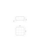 Pouf Bali in mattoni a 1 posto - 60x60x41 cm