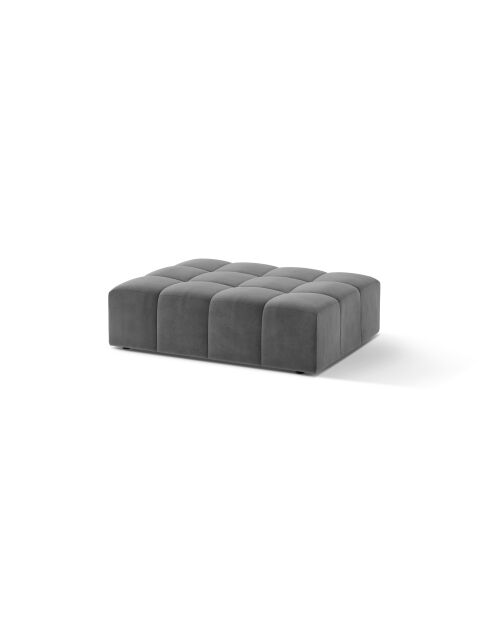 Sitzsack Chicago aus Samt, 1-Sitzer, hellgrau - 102x84x42 cm