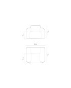 Nolio 1-zits fauteuil roze - 105x95x72 cm