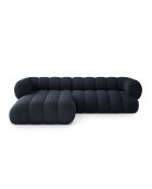 Divano angolare sinistro Koge 5 posti blu marino - 270x165x70 cm