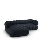 Divano angolare sinistro Koge 5 posti blu marino - 270x165x70 cm