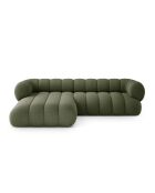 Divano angolare sinistro verde a 5 posti Koge - 270x165x70 cm
