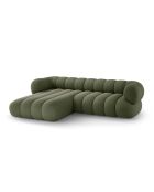Divano angolare sinistro verde a 5 posti Koge - 270x165x70 cm