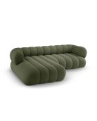 Divano angolare sinistro verde a 5 posti Koge - 270x165x70 cm