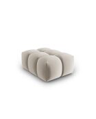 Pouf velours Verona 1 places écru - 60x85x40 cm