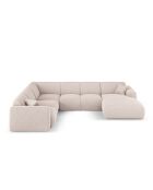Beiges, offenes Panorama-Ecksofa von Nolio, 6-Sitzer, 342 x 252 x 72 cm