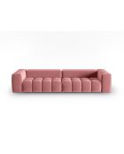 Modulares 5-Sitzer-Sofa aus Samt mit Flamingo-Muster, 290 x 85 x 70 cm