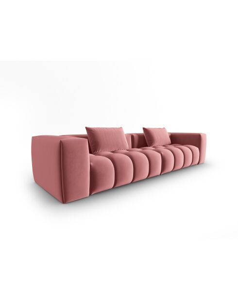 Verona 5-zits modulaire bank van flamingofluweel - 290x85x70 cm