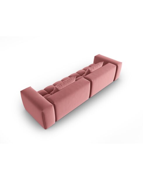 Verona 5-zits modulaire bank van flamingofluweel - 290x85x70 cm