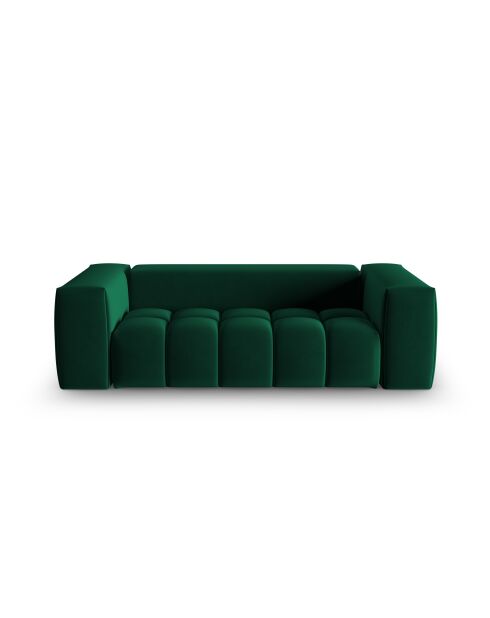 Canapé modulaire velours Verona 3 places vert bouteille - 200x85x70 cm