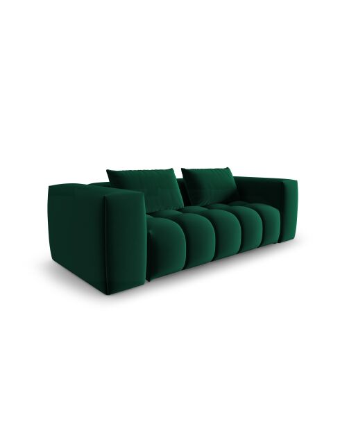 Canapé modulaire velours Verona 3 places vert bouteille - 200x85x70 cm