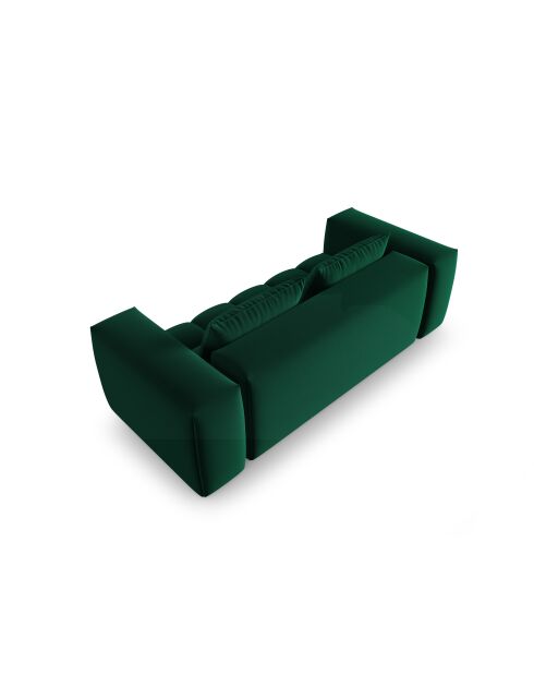 Canapé modulaire velours Verona 3 places vert bouteille - 200x85x70 cm