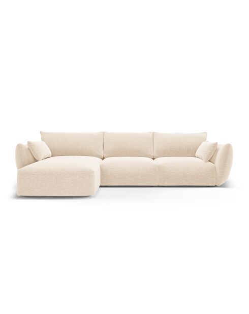 Matera 5-zits lichtbeige linkerhoekbank - 280x171x85 cm