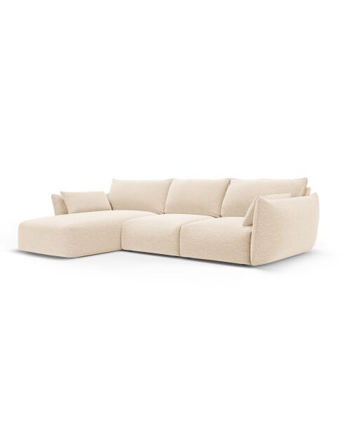 Matera 5-zits lichtbeige linkerhoekbank - 280x171x85 cm