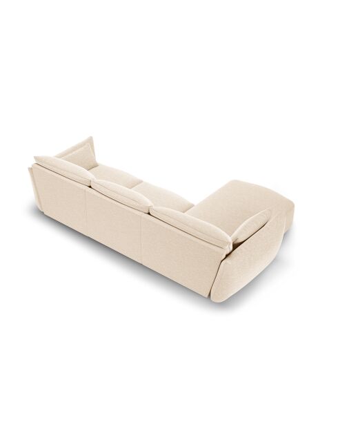 Matera 5-zits lichtbeige linkerhoekbank - 280x171x85 cm