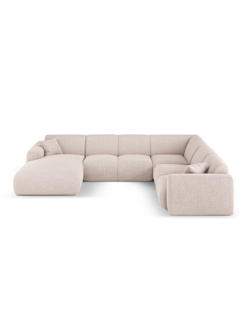 Beiges, offenes Panorama-Ecksofa von Nolio, 6-Sitzer, 342 x 252 x 72 cm