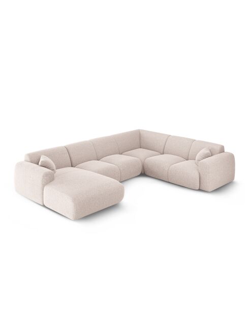 Beiges, offenes Panorama-Ecksofa von Nolio, 6-Sitzer, 342 x 252 x 72 cm