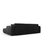Divano angolare sinistro nero a 4 posti Nolio - 235x170x72 cm