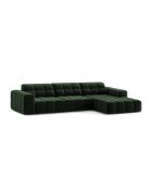 Chicago 4-Sitzer-Ecksofa aus Samt, rechts, flaschengrün — 294 x 167 x 78 cm