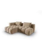 Verona 3-zits modulaire fluwelen linkerhoekbank the sand - 205x145x70 cm