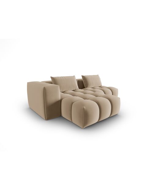 Verona 3-zits modulaire fluwelen linkerhoekbank the sand - 205x145x70 cm