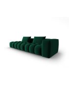 Canapé modulable gauche en velours Verona 4 places vert bouteille - 265x85x70 cm