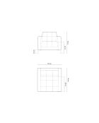 Schwarzer 1-Sitzer-Sessel Bali - 87x96x75 cm